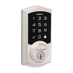 SmartCode 270 Traditional Satin Nickel Touchpad Single Cylinder Electronic Deadbolt Featuring SmartKey Security