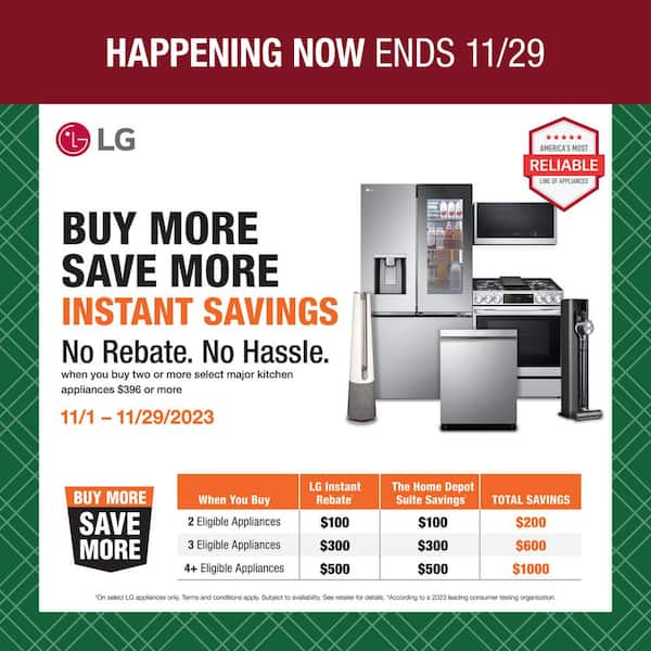 LG 33 in. W 26 cu. ft. Bottom Freezer Refrigerator w/ Multi-Air Flow and  Smart Cooling in PrintProof Stainless Steel LRDCS2603S - The Home Depot