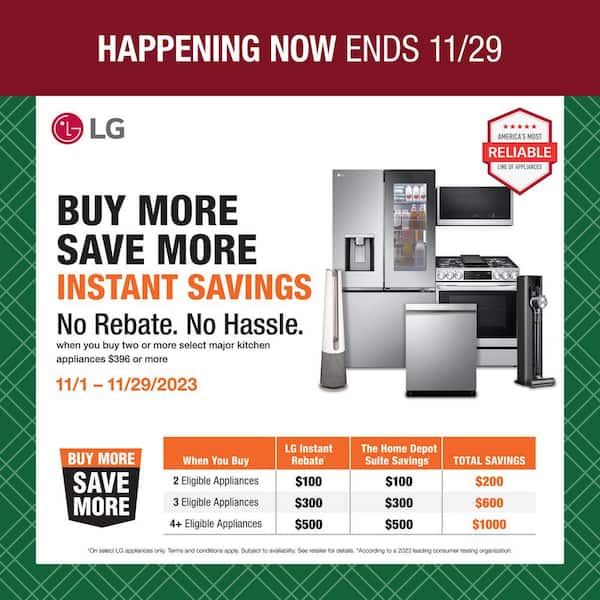 LG 27 cu. ft. Side by Side Smart Refrigerator w/ InstaView and Craft Ice in  PrintProof Stainless Steel LRSOS2706S - The Home Depot