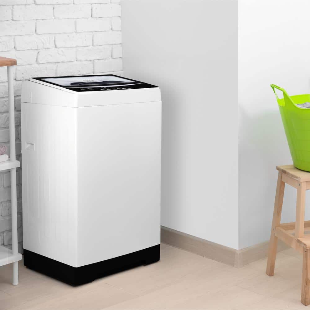Compact White Stainless Steel Top-Loading Portable Washer