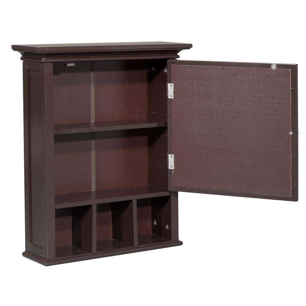 Neal Mission Style Dark Espresso Wood Medicine Cabinet with Mirror