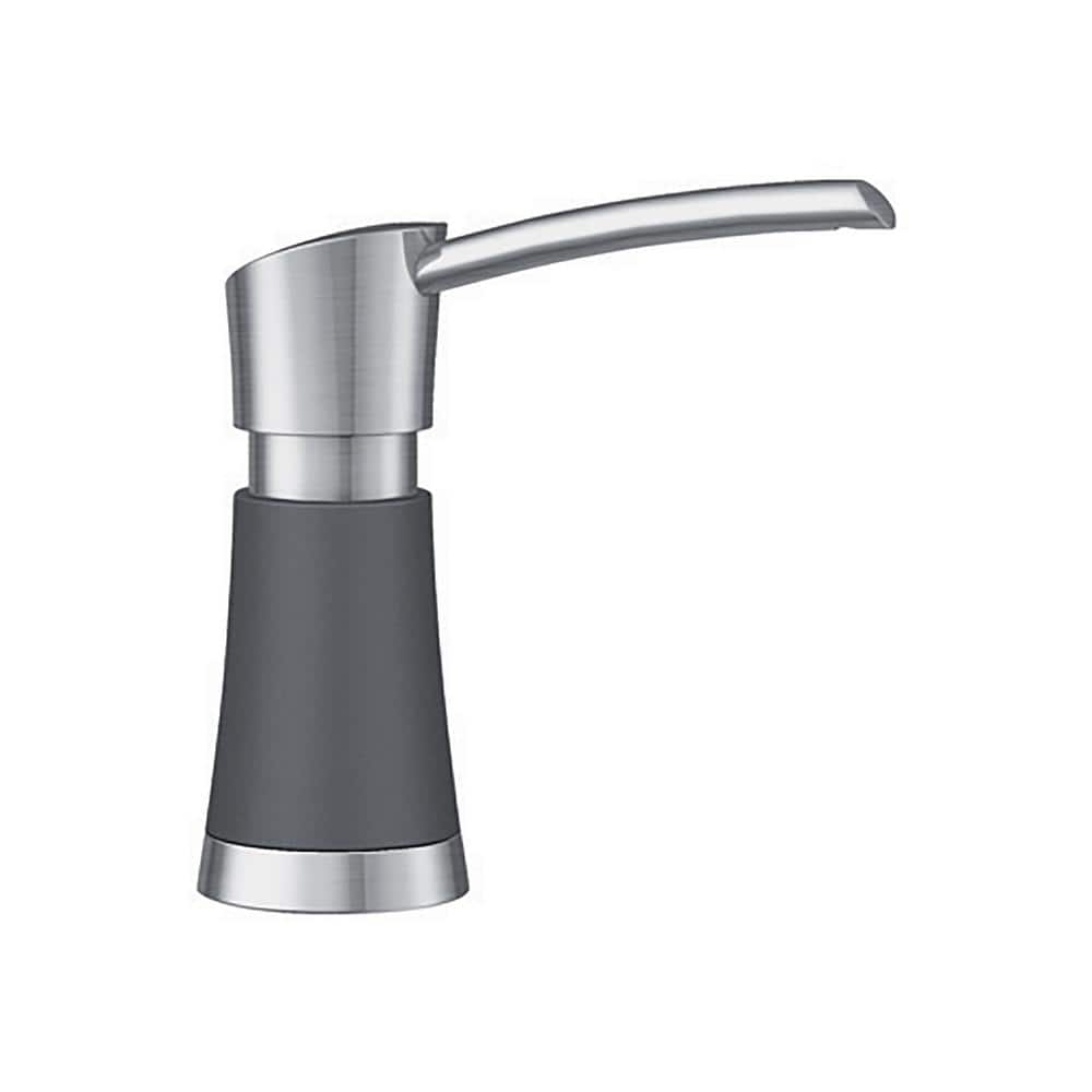 Artona Deck-Mounted Soap and Lotion Dispenser in Cinder and Stainless