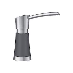 Artona Deck-Mounted Soap and Lotion Dispenser in Cinder and Stainless