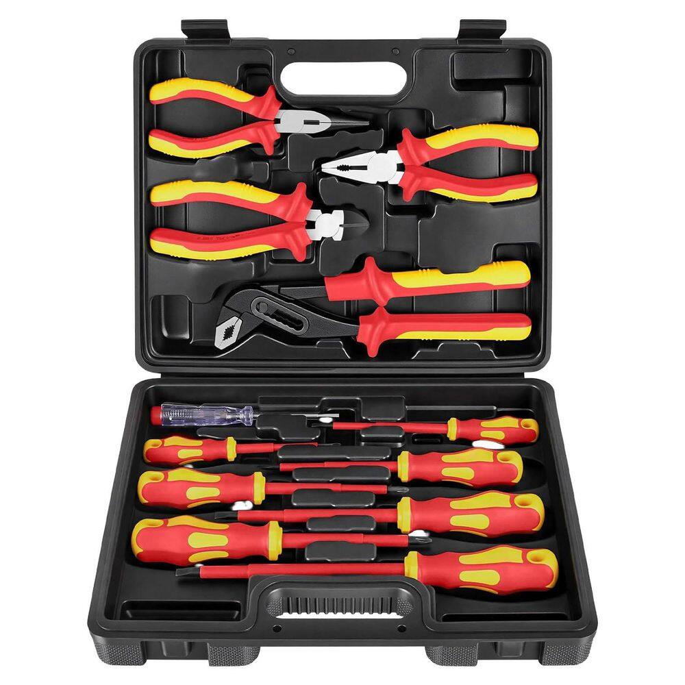 Insulated Screwdriver Shank Set Red VDE Certified Magnetic Tip Phillips Slotted Hand Tool Type 1 Set price history on PriceWatchPro