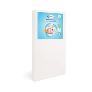 Premium White Foam Crib and Toddler Mattress