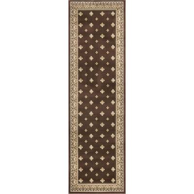 Ankara Pin Dot Brown 2 ft. x 7 ft. Runner Rug