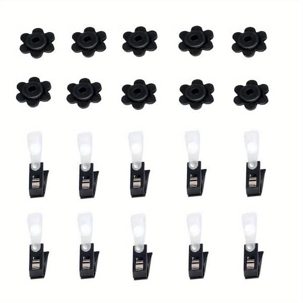 0.3 in. Garden Flag Rubber Stoppers and Anti-Wind Clips for 10 Garden Flag Poles Stands