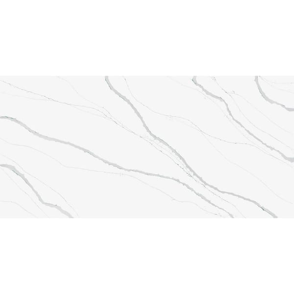 Quartz Countertop Sample in Calacatta Verde