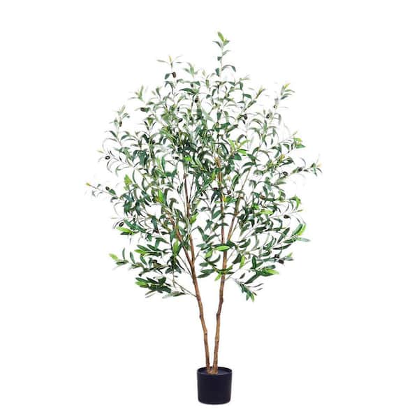 Unbranded 4.9 FT Tall Artificial Olive Tree, Realistic Fake Olive Tree More leaves Branches