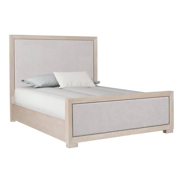 Potra Tawny Brown Wood Frame King Panel Bed