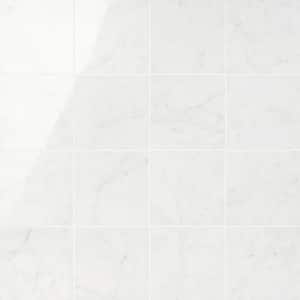 Marmo Marble Bianco 6 in. x 6 in. Polished Porcelain Floor and Wall Tile (7.02 sq. ft./Case)