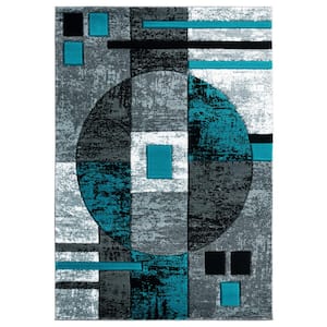 Bristol Epsilon Turquoise 1 ft. 10 in. x 2 ft. 8 in. Accent Rug