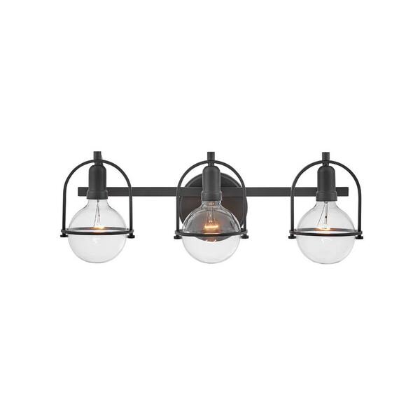 HINKLEY - Somerset 25.0 in. 3-Light Black Shade-Free Vanity Light