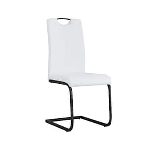 Modern White PU Dining Chairs (Set of 2)