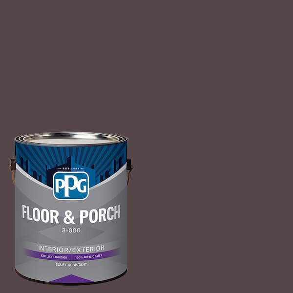 1 gal. PPG1014-7 Black Walnut Satin Interior/Exterior Floor and Porch Paint