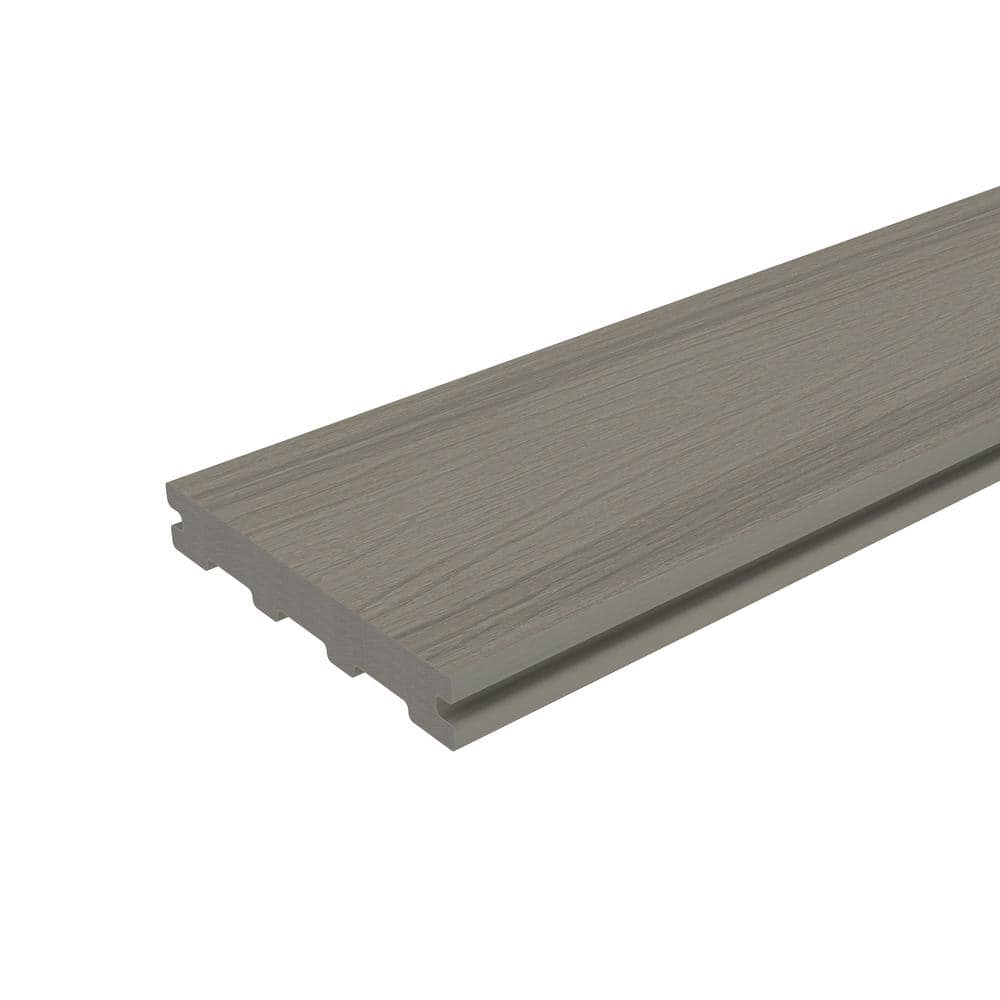 Bell Series 0.88 in. x 5.5 in. x 1 ft. Grooved Roman Antique Composite Decking Board Sample price history on PriceWatchPro