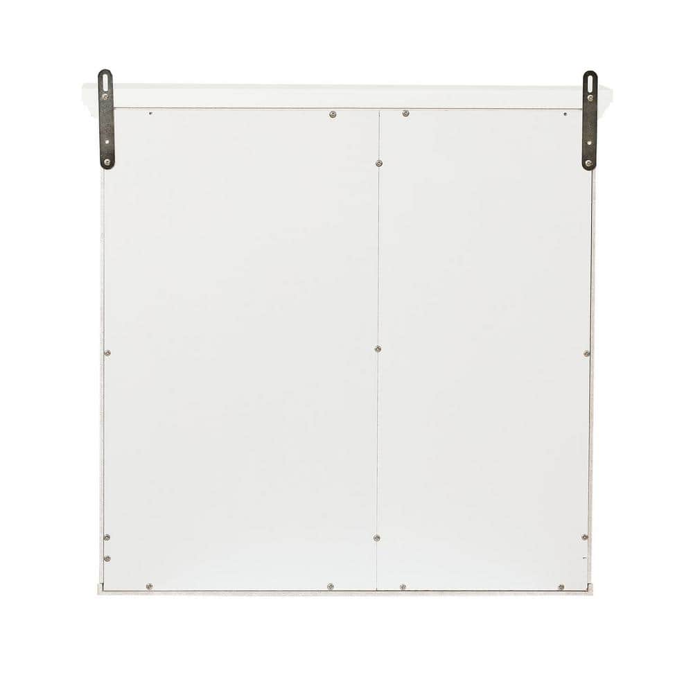 White MDF Bathroom Wall Cabinet with Adjustable Shelves