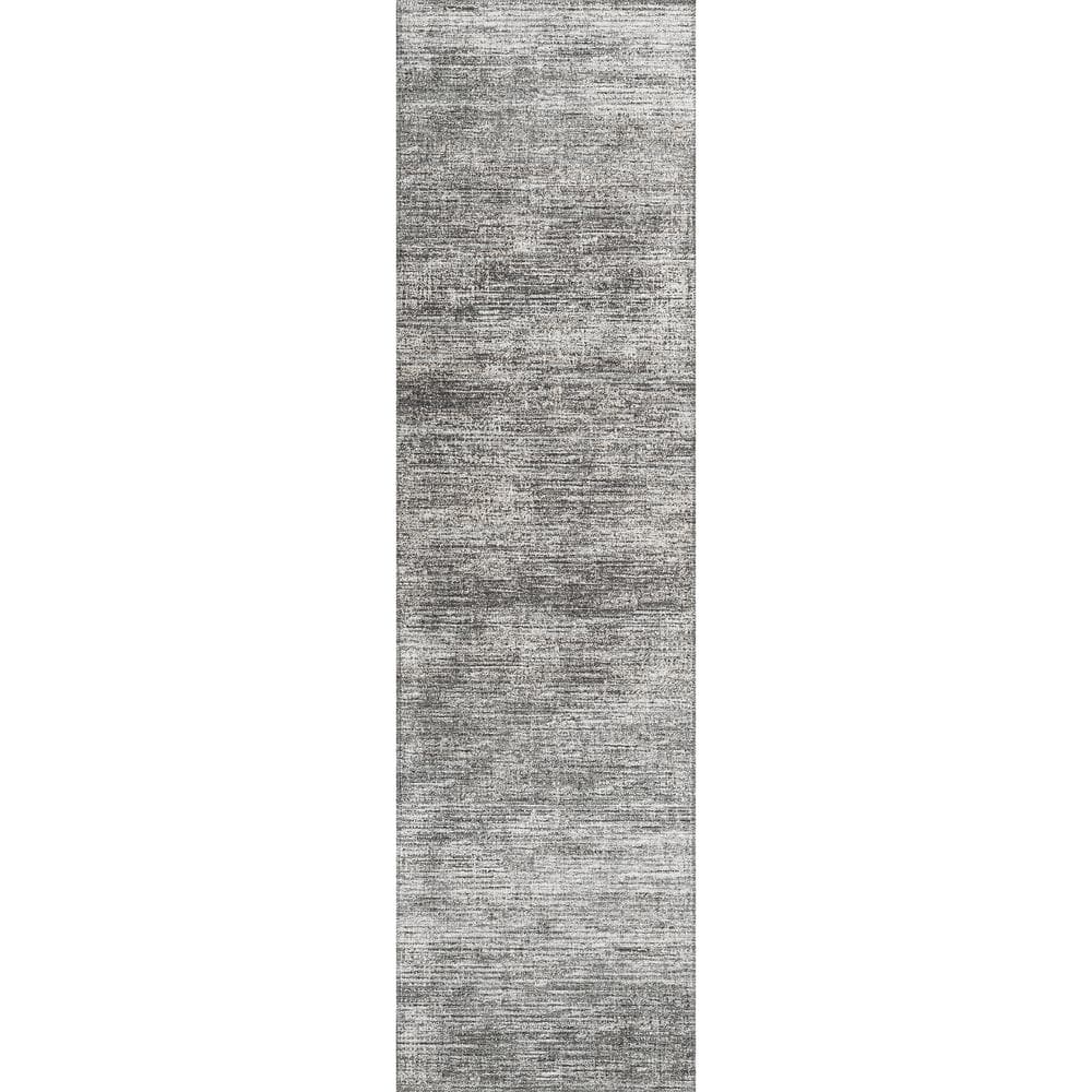 Marston Grey 2 ft. 3 in. x 7 ft. 6 in. Geometric Indoor/Outdoor Area Rug