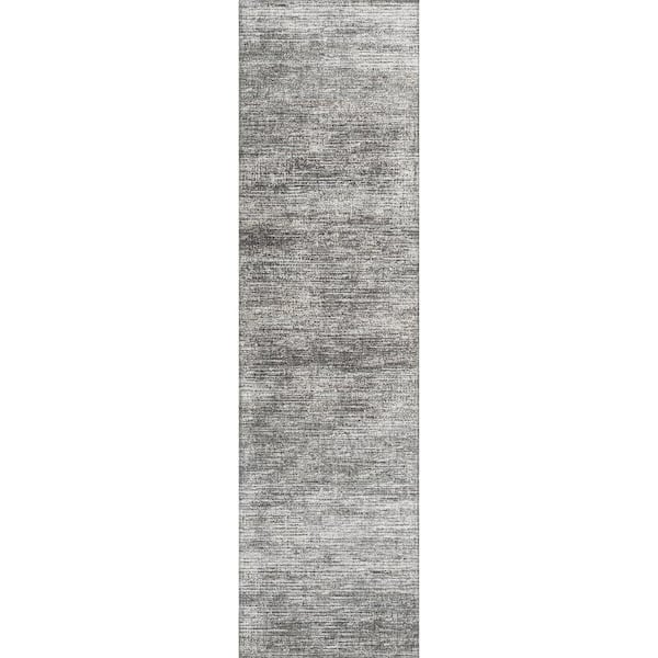 Addison Rugs Marston Grey 2 ft. 3 in. x 7 ft. 6 in. Geometric Indoor/Outdoor Area Rug
