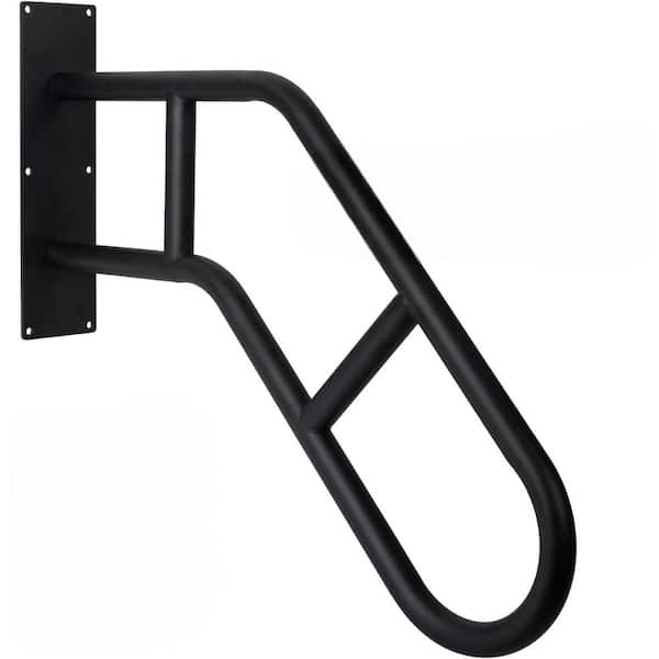 U-Shape Wall Mount Hand Rails for Outdoor and Indoor Steps, Heavy-Duty Safety for Seniors, Weather-Resistant, Metal