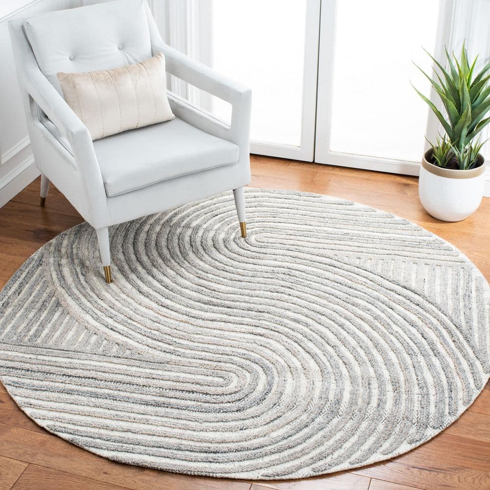 Southampton 10 ft. x 10 ft. Round Beige Meander Striped Area Rug price history on PriceWatchPro