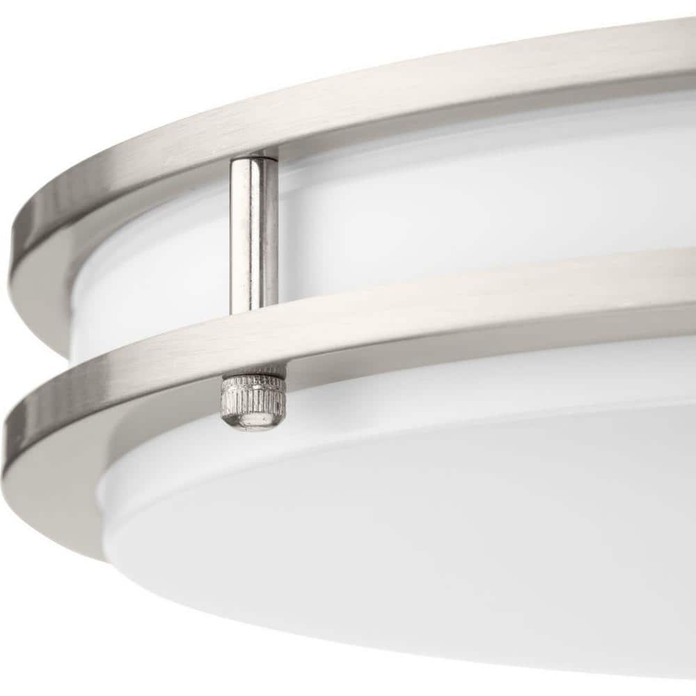 Brushed Nickel Modern LED Flush Mount with Acrylic Shade