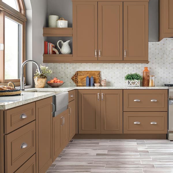 1 gal. #SC-146 Cedar Satin Enamel Interior/Exterior Cabinet, Door & Trim Paint