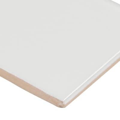 MSI Beveled 3 in. x 6 in. Glossy Ceramic White Subway Tile (1 sq. ft ...