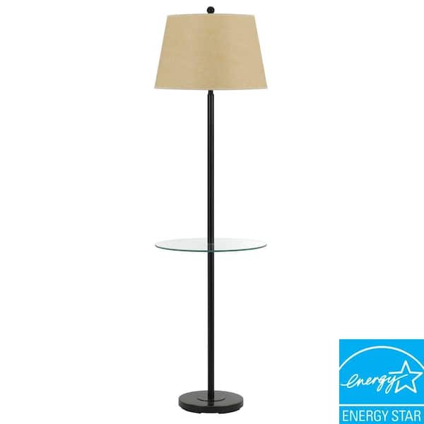 CAL Lighting 60 in. Andros Glass Table Lamp in Dark Bronze