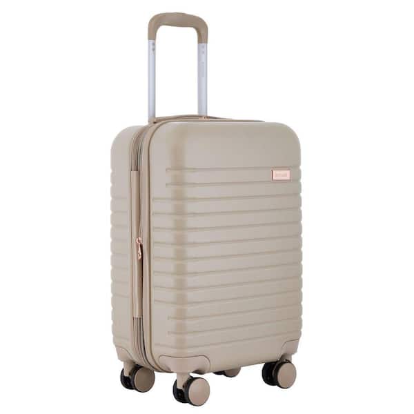 Kensie 20 in. Light Taupe Hardcase Expandable Carry-on Luggage KN