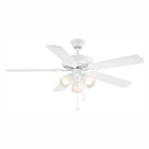 PRIVATE BRAND UNBRANDED Hugger 52 in. LED Indoor Black Ceiling Fan with  Light Kit AL383LED-BK - The Home Depot