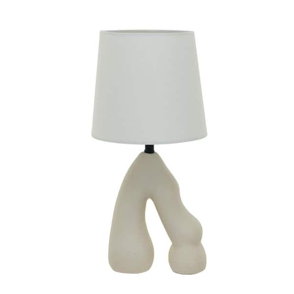 16.5 in. Volcano Finish Ceramic Table Lamp with Linen Shade