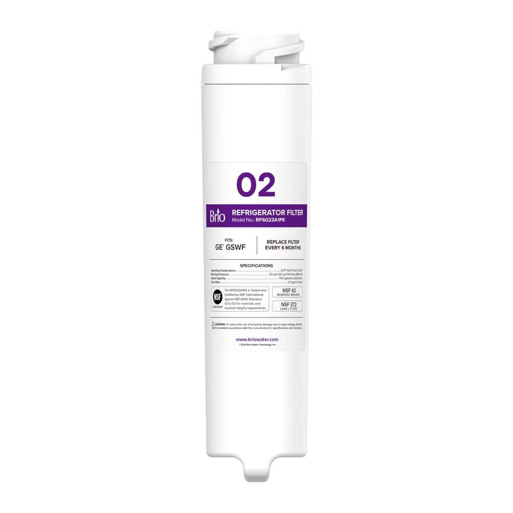Brio White Refrigerator Water Filter Replacement Cartridge