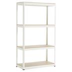 Tatahance White Heavy Duty 4-Tier Steel Frame Shelving Unit (31.47 in ...