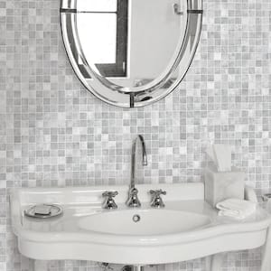 Mosaic Tiles Grey Peel and Stick Wallpaper (Covers 56 sq. ft.)