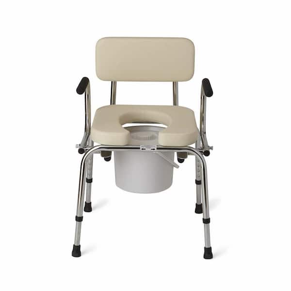 Medline Heavy Duty Padded Drop-Arm Commode G98204 - The Home Depot