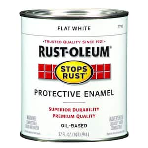 1 qt. Protective Enamel Flat White Interior/Exterior Paint (2-Pack)