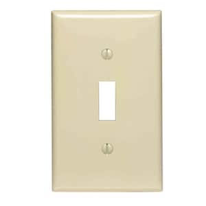 1-Gang Midway Toggle Nylon Wall Plate, Ivory