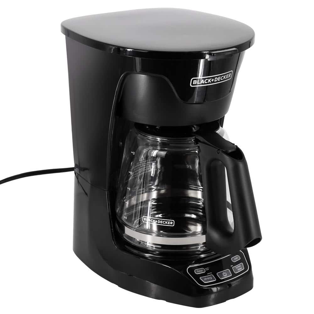 Black Programmable 12-Cup Coffeemaker with Vortex Technology