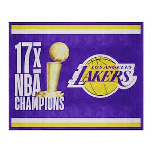Los Angeles Lakers Purple 8 ft. x 10 ft. Plush Area Rug