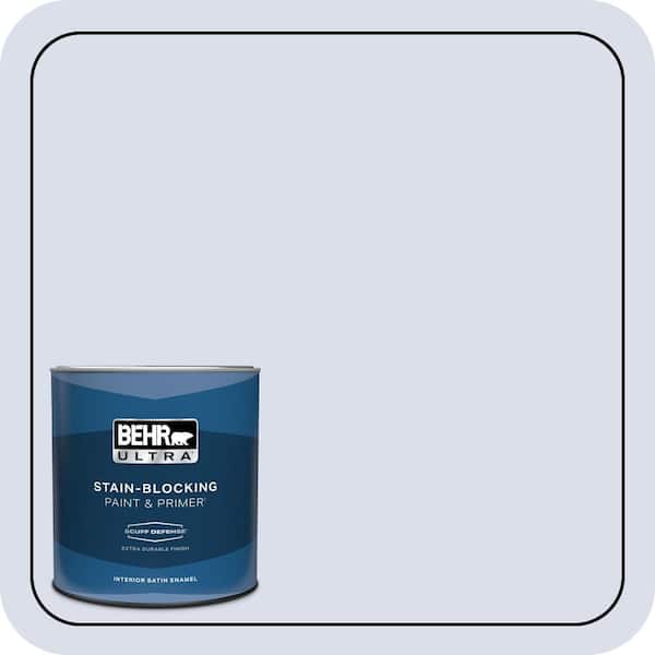 BEHR ULTRA 1 qt. #620C-1 Winter Ice Extra Durable Satin Enamel Interior Paint & Primer