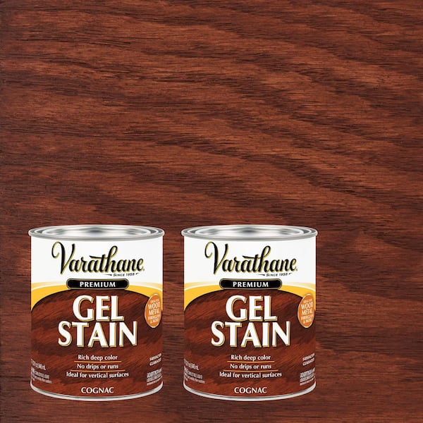 Varathane 1 qt. Cognac Semi-Transparent Gel Interior Wood Stain (Case of 2)