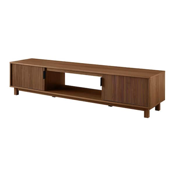 Walker Edison Furniture Company 70 in. Mocha Wood Mid Walker Edison Furniture Company 70 in. Mocha Wood Mid