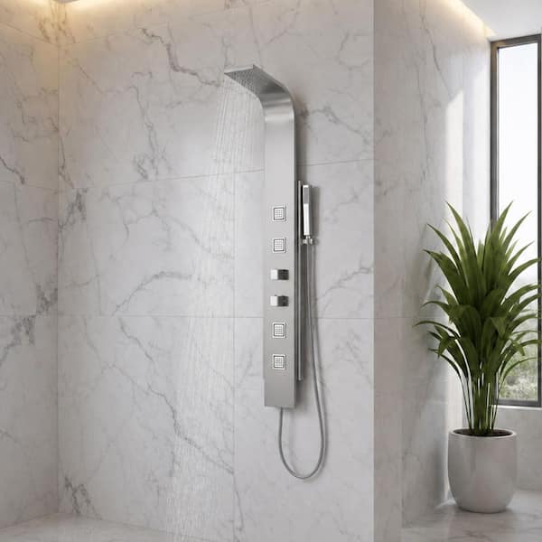 ANZZI VISOR Series 60 in. 4-Jetted Full Body Shower Panel System