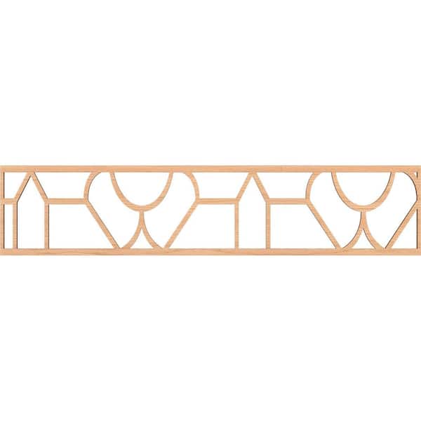 Ekena Millwork Whitechapel Fretwork 0.25 in. D x 46.75 in. W x 10 in. L Hickory Wood Panel Moulding