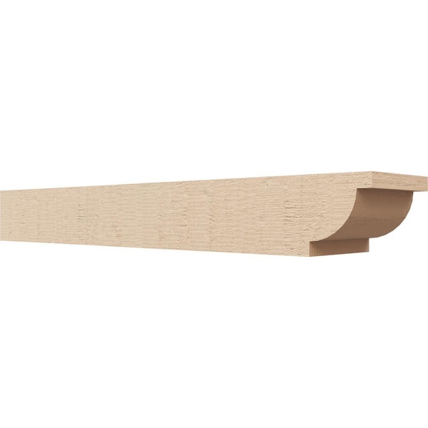 Ekena Millwork 6-in. x 4-in. x 32-in. Alpine Woodgrain, Primed Tan Timberthane Polyurethane Rafter Tail Brace