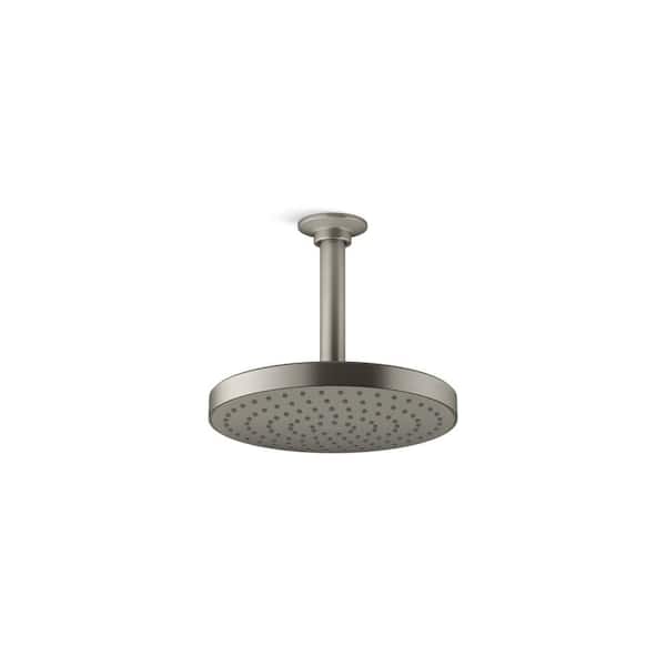 KOHLER Awaken 1-Spray Patterns 2.5 GPM 8 in. Ceiling Mount Fixed Shower Head in Vibrant Brushed Nickel
