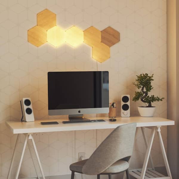 Nanoleaf Elements Wood Look Smarter Kit -7 Smart LED Panels