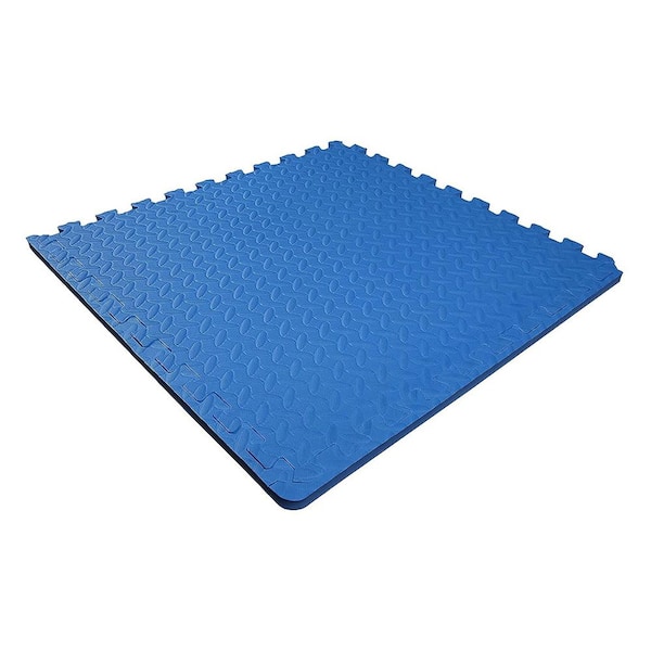 Blue 24 in. W x 24 in. L x 0.75 in. T EVA Interlocking Foam Gym Flooring Mat (6 Tiles/Pack) (24 sq. ft.)