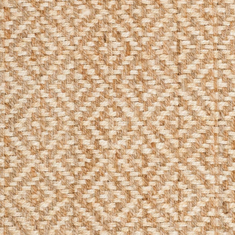 Hand-Knotted Coastal Ivory & Natural Jute 6' x 9' Area Rug